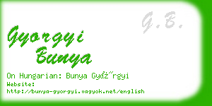 gyorgyi bunya business card